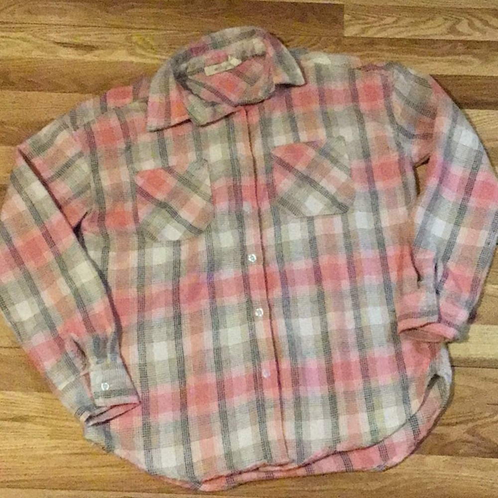 Plaid Button Down Shirt for Women